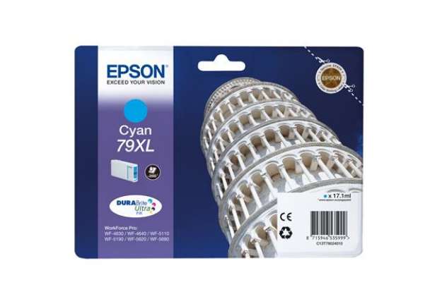 Immagine di Epson - Tanica - 79XL - Ciano - C13T79024010 - T7902- 17,1ml