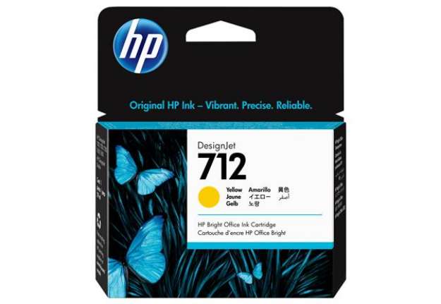 Immagine di Hp - Cartuccia Ink originale - 712 - giallo - 3ED69A - 29 ml