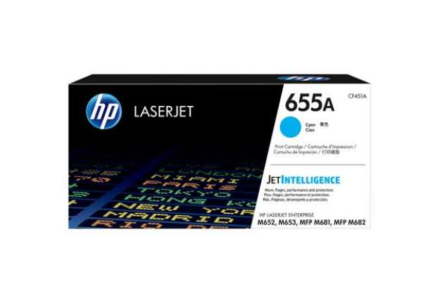 Immagine di Hp - Toner originale - 655A - Ciano - CF451A - 10.500 pag