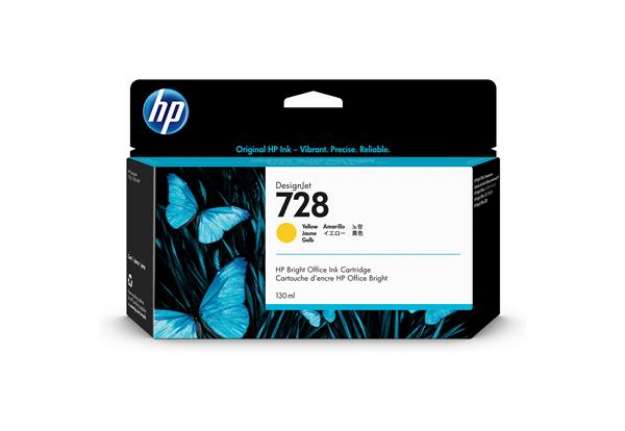 Immagine di Hp - Cartuccia ink originale - 728 - Giallo - F9J65A - 130ml