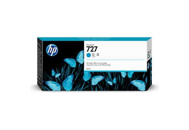 Immagine di Hp - Cartuccia ink originale - 727 - Ciano - F9J76A - 300ml