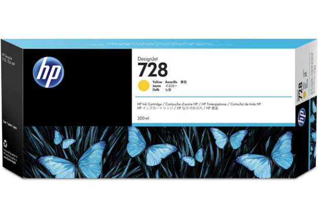 Immagine di Hp - Cartuccia ink originale - 728 - Giallo - F9K15A - 300ml