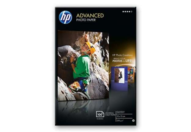 Immagine di Hp - Carta fotografica originale lucida Hp Advanced Photo Paper - 25 Fogli - 10 x 15 cm senza margin