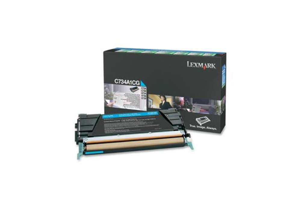 Immagine di Lexmark - Toner - Ciano - C734A1CG - return program - 6.000 pag
