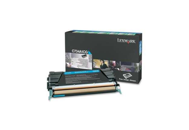 Immagine di Lexmark - Toner - Ciano - C734A1CG - return program - 6.000 pag