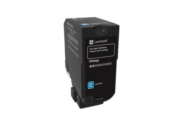 Immagine di Lexmark - Toner - Ciano - 74C2HC0 - return program - 12.000 pag
