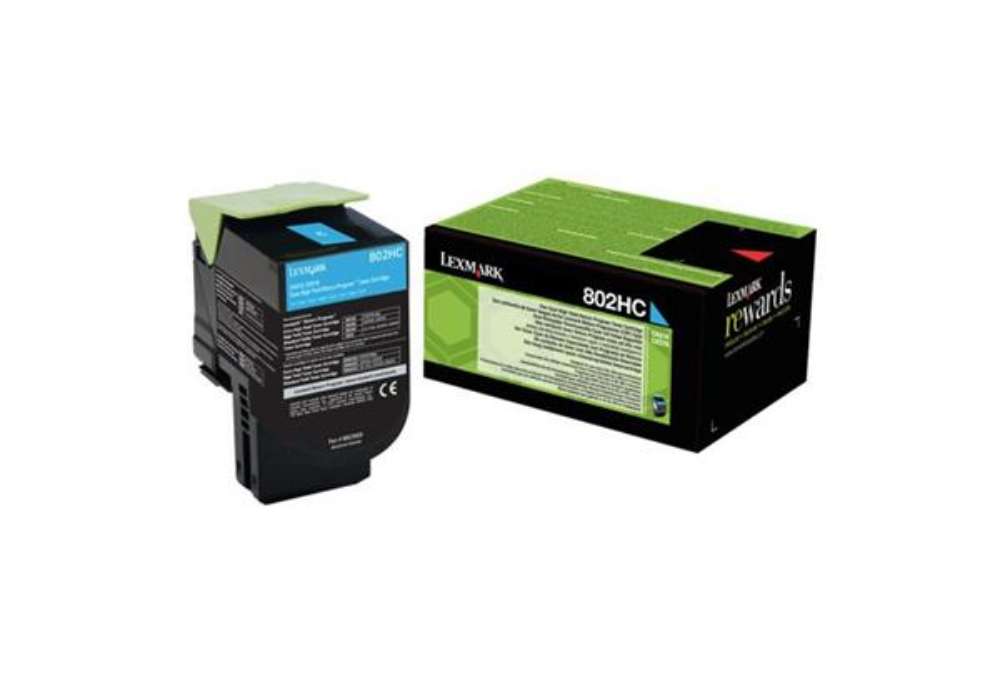 Immagine di Lexmark - Toner - Ciano - 80C2HC0 - return program - 3.000 pag