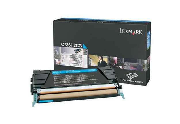 Immagine di Lexmark - Toner - Ciano - C736H2CG - non return program - 10.000 pag