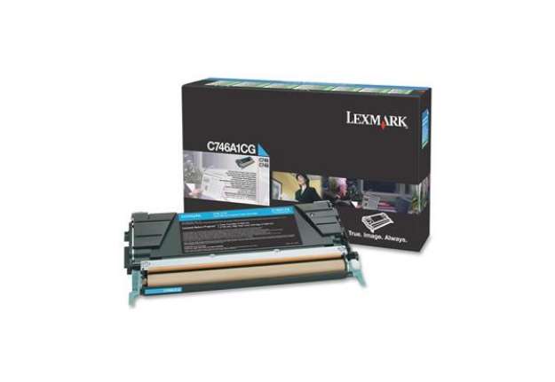 Immagine di Lexmark - Toner - Ciano - C746A1CG - return program - 7.000 pag