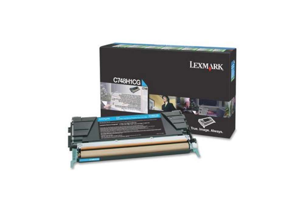 Immagine di Lexmark - Toner - Ciano - C748H1CG - return program - 10.000 pag