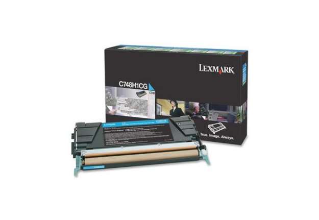 Immagine di Lexmark - Toner - Ciano - C748H1CG - return program - 10.000 pag