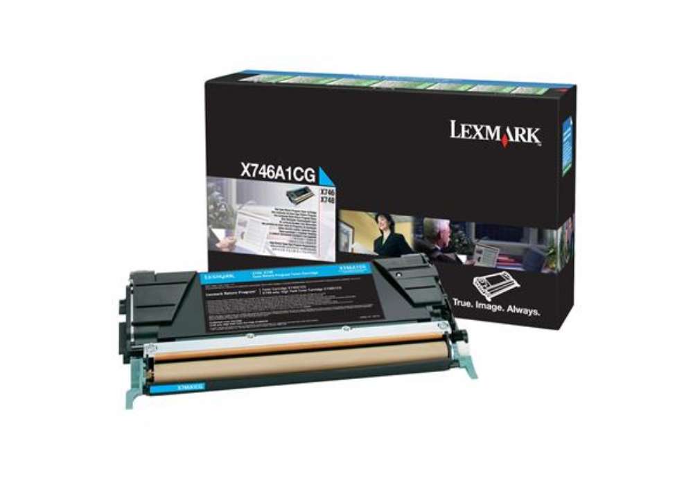 Immagine di Lexmark - Toner - Ciano - X746A1CG - return program - 7.000 pag