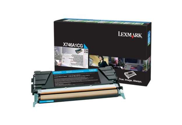 Immagine di Lexmark - Toner - Ciano - X746A1CG - return program - 7.000 pag