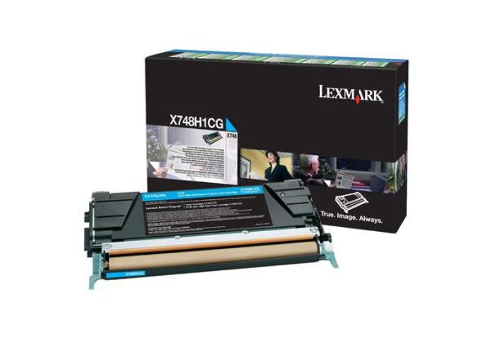 Immagine di Lexmark - Toner - Ciano - X748H1CG - return program - 10.000 pag