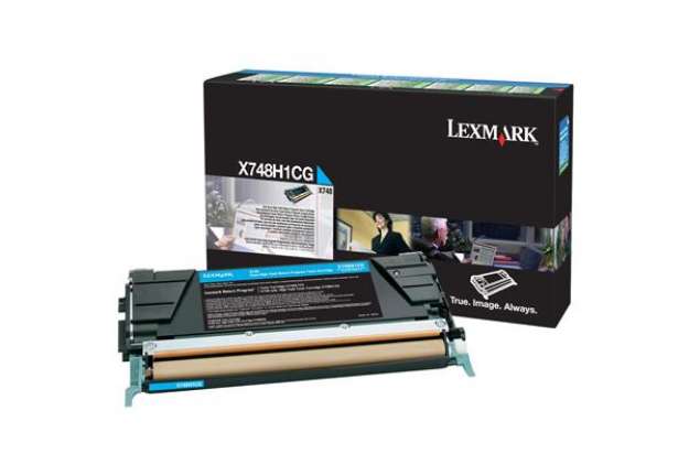 Immagine di Lexmark - Toner - Ciano - X748H1CG - return program - 10.000 pag