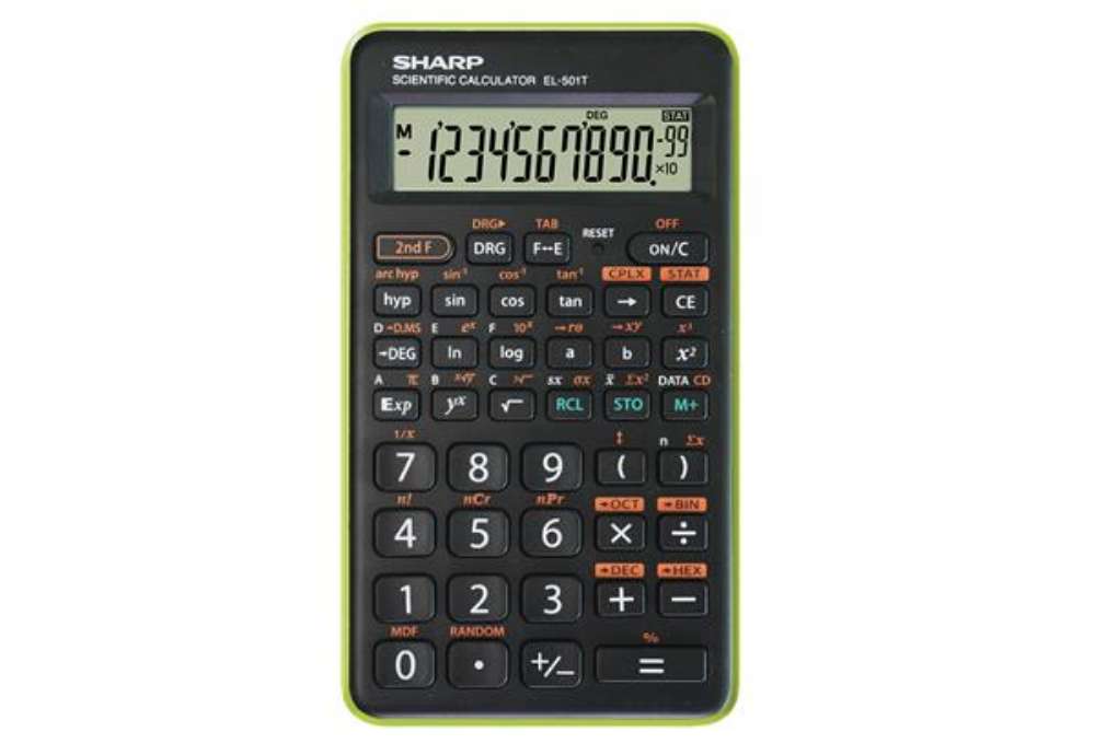 Immagine di Sharp - Calcolatrice scientifica - verde - EL 501TBGR