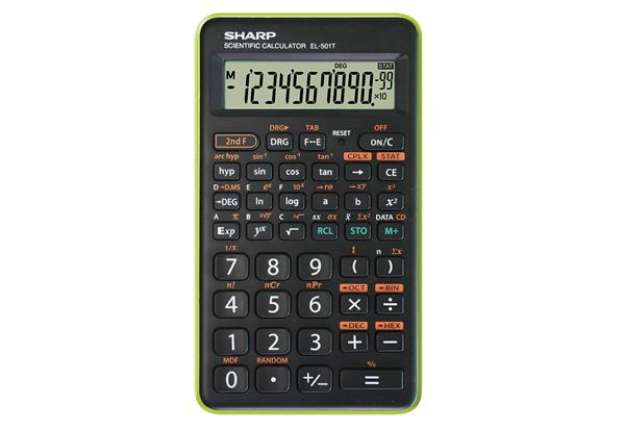 Immagine di Sharp - Calcolatrice scientifica - verde - EL 501TBGR