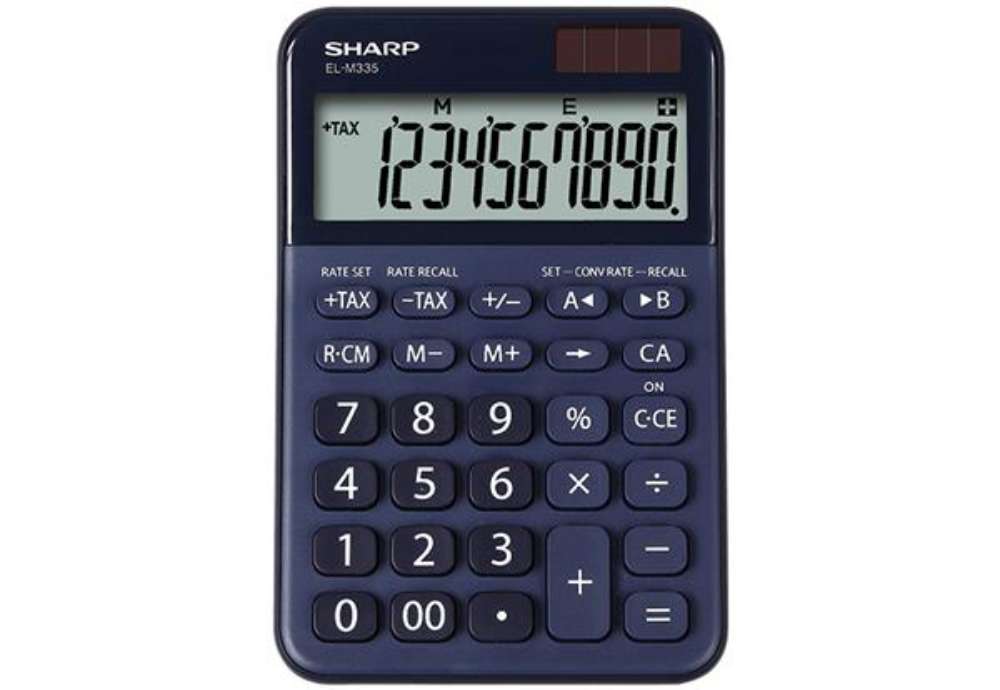 Immagine di Sharp - Calcolatrice da tavolo EL M335 - 10 cifre - Blu - ELM335 BBL