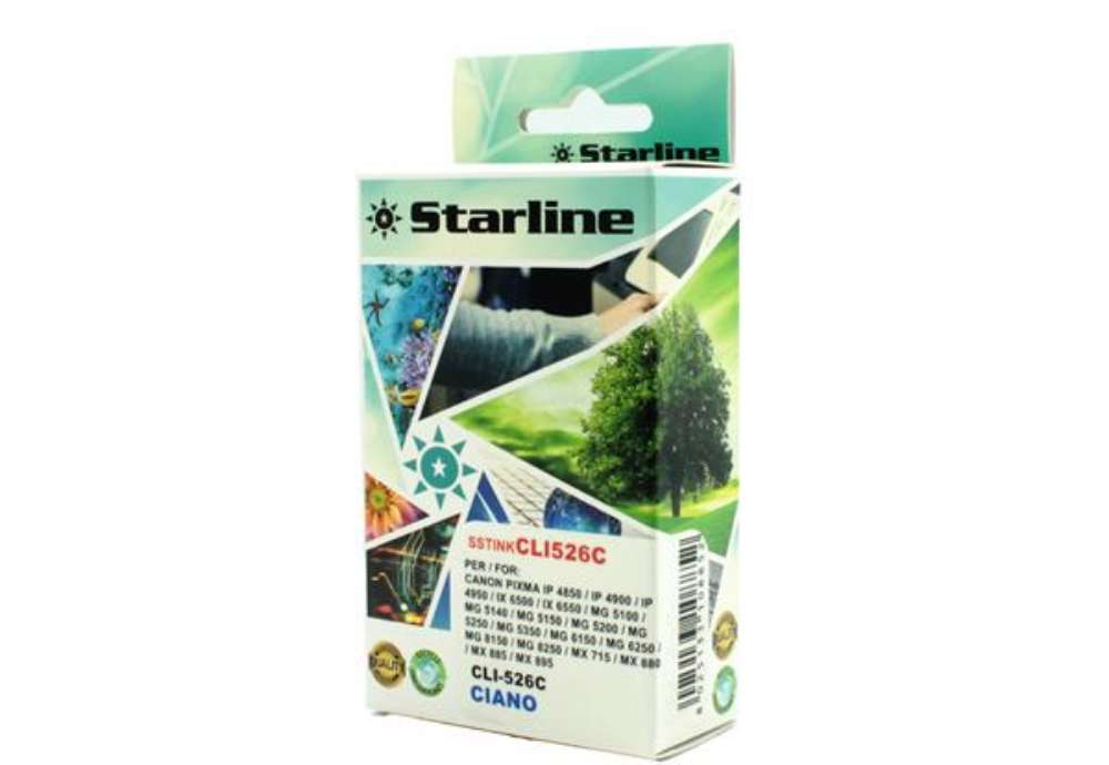 Immagine di Starline - Cartuccia ink - per Canon - Ciano - CLI526 C - 9ml