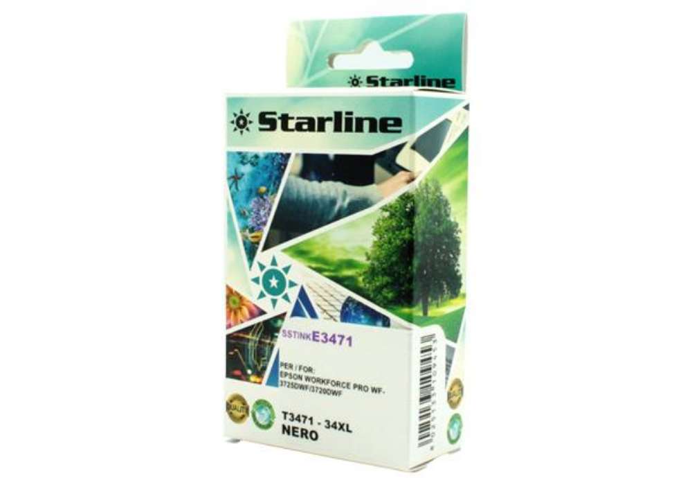 Immagine di Starline - Cartuccia ink - per Epson - Nero - C13T34714010 - 34XL 16,30ml