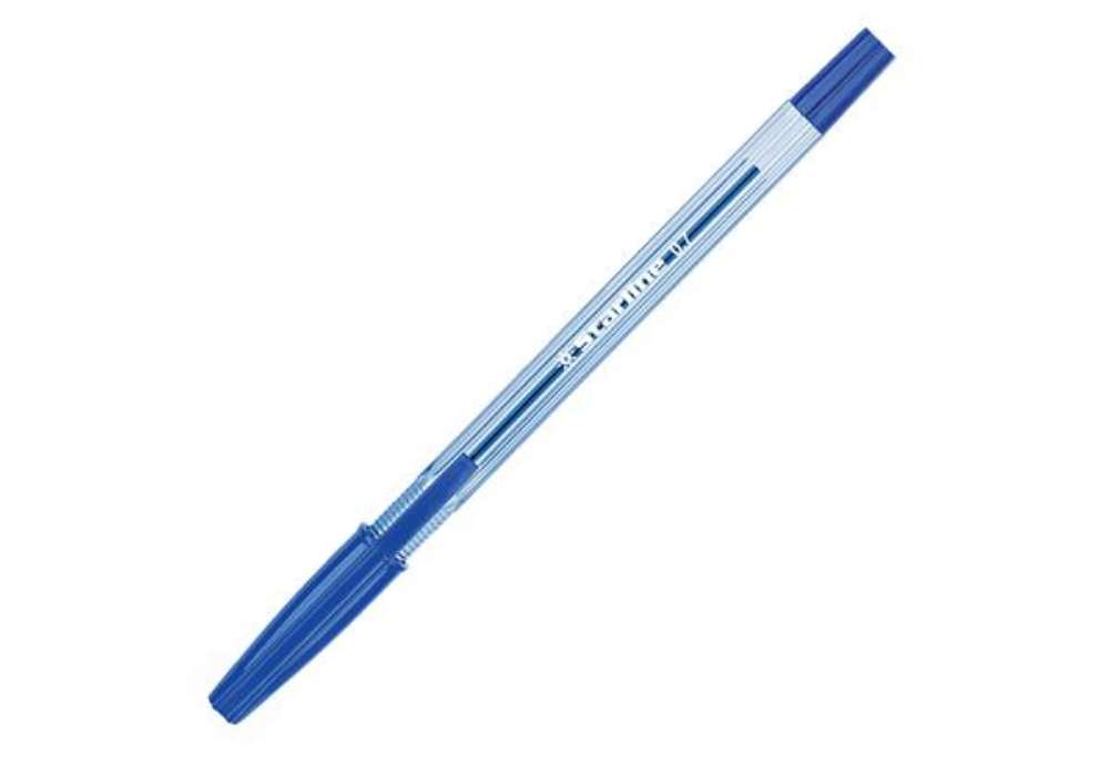 Immagine di Penna a sfera con cappuccio  - punta fine 0,7mm - blu - Starline -  conf. 50 pezzi