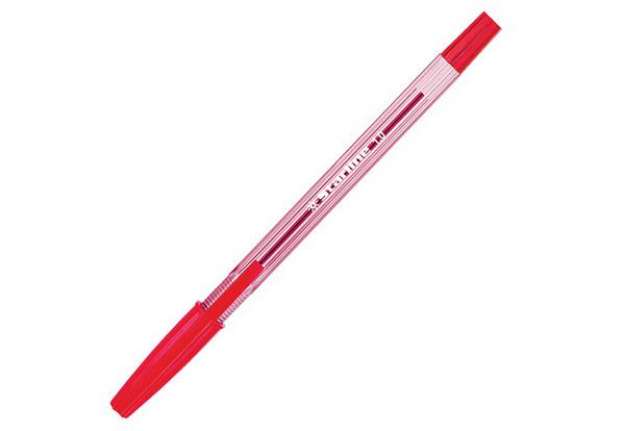 Immagine di Penna a sfera con cappuccio  - punta media 1,0mm - rosso - Starline -  conf. 50 pezzi