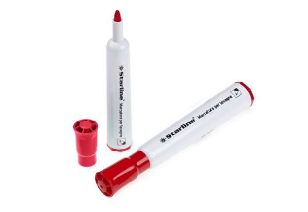 Immagine di Marcatore per lavagne cancellabili Starline - punta tonda 2,0mm - rosso - Starline
