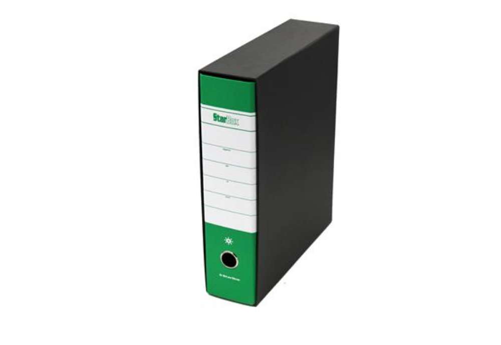 Immagine di Registratore Starbox sfuso - dorso 8 cm - protocollo 23 x 33 cm - verde - Starline