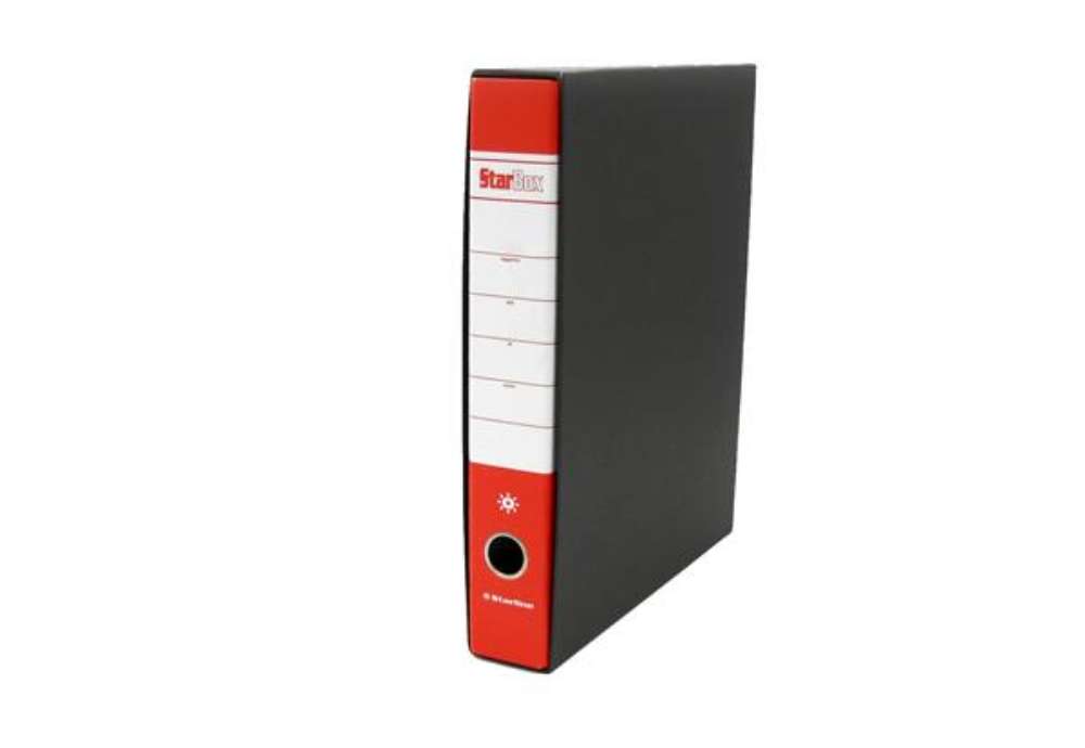 Immagine di Registratore Starbox sfuso - dorso 5 cm - protocollo 23 x 33 cm - rosso - Starline