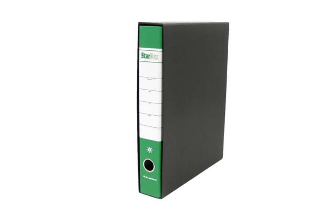 Immagine di Registratore Starbox sfuso - dorso 5 cm - protocollo 23 x 33 cm - verde - Starline