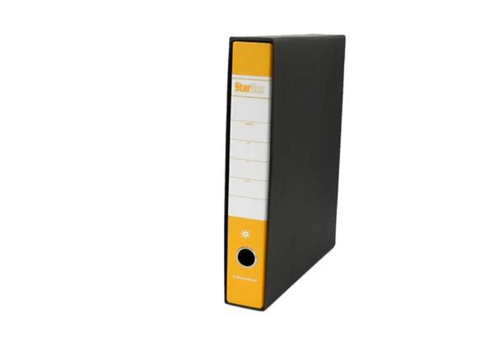 Immagine di Registratore Starbox sfuso - dorso 5 cm - protocollo 23 x 33 cm - giallo - Starline