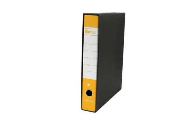 Immagine di Registratore Starbox sfuso - dorso 5 cm - protocollo 23 x 33 cm - giallo - Starline