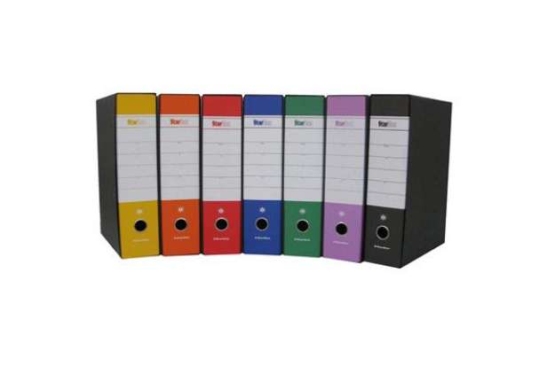 Immagine di Registratore Starbox sfuso - dorso 8 cm - protocollo 23 x 33 cm - lilla - Starline