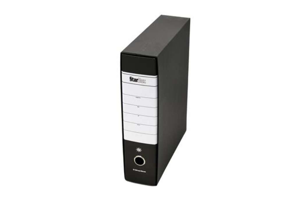 Immagine di Registratore Starbox sfuso - dorso 8 cm - protocollo 23 x 33 cm - nero - Starline
