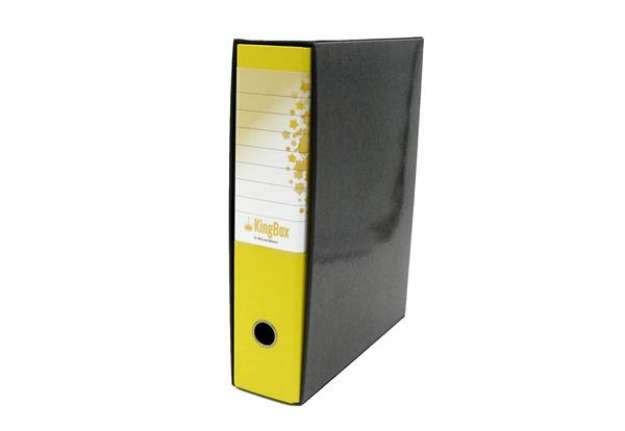 Immagine di Registratore Kingbox - dorso 8 cm - protocollo 23x33 cm - giallo - Starline