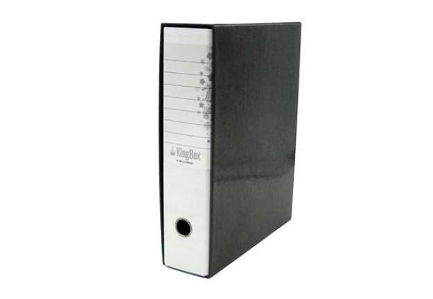 Immagine di Registratore Kingbox - dorso 8 cm - protocollo 23x33 cm - bianco - Starline