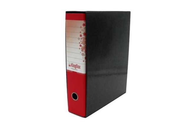 Immagine di Registratore Kingbox - dorso 8 cm - protocollo 23x33 cm - rosso - Starline