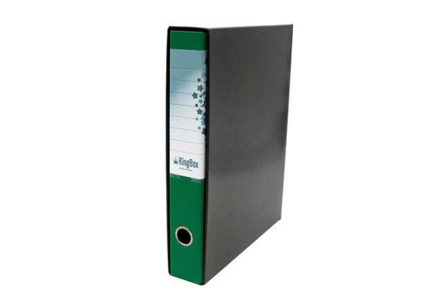 Immagine di Registratore Kingbox - dorso 5 cm - protocollo 23x33 cm - verde - Starline