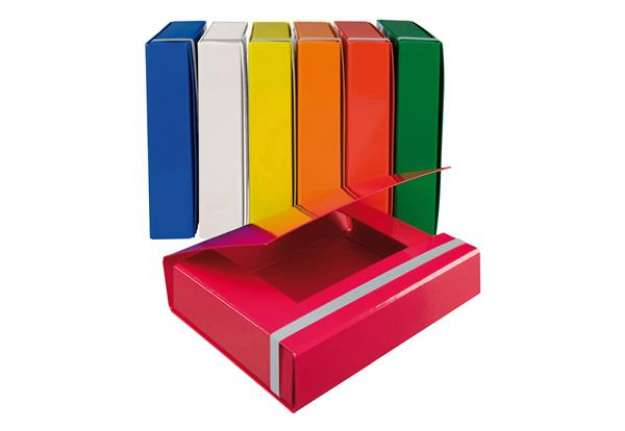 Immagine di Cartella progetto - con elastico - dorso 7 cm - rosso - Starline