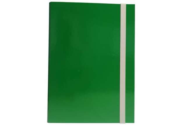 Immagine di Cartella progetto - con elastico - dorso 3 cm - verde - Starline