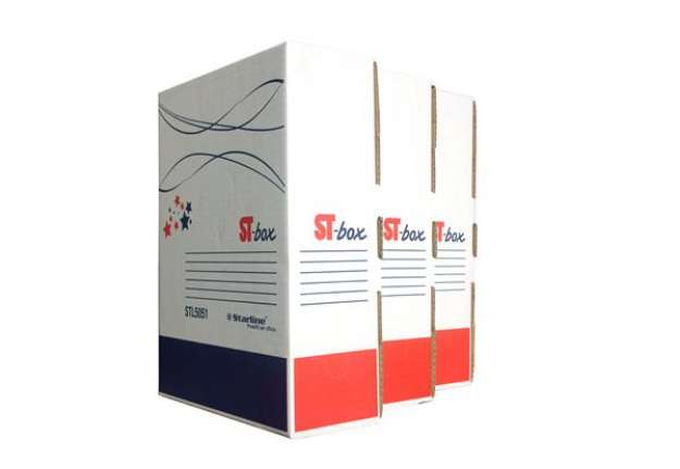 Immagine di Scatola archivio ST-box - 33 x 25 x 10 cm - bianco - Starline