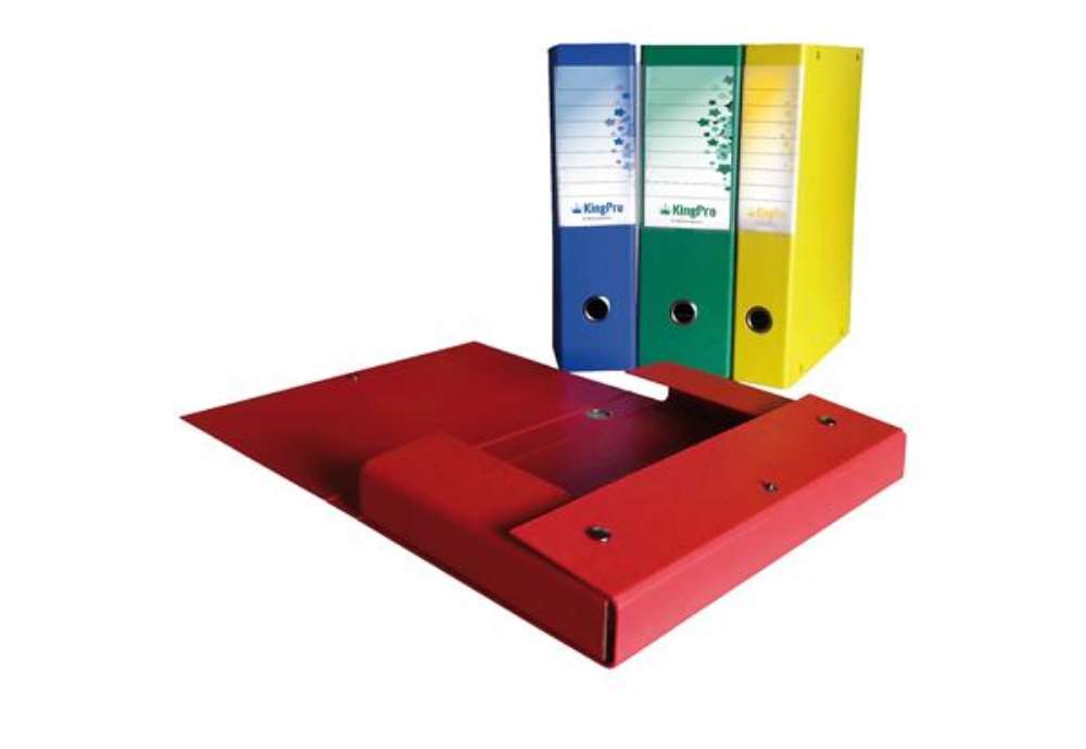 Immagine di Scatola progetto KingPro - con portaetichetta - dorso 4 cm - verde - Starline
