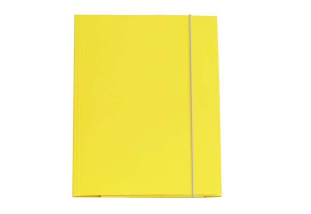 Immagine di Cartella 3 lembi con elastico Queen - A4 - dorso variabile - cartone plastificato - giallo - Starlin
