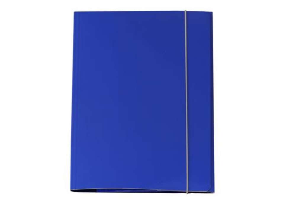 Immagine di Cartella 3 lembi con elastico Queen - A4 - dorso variabile - cartone plastificato - blu - Starline