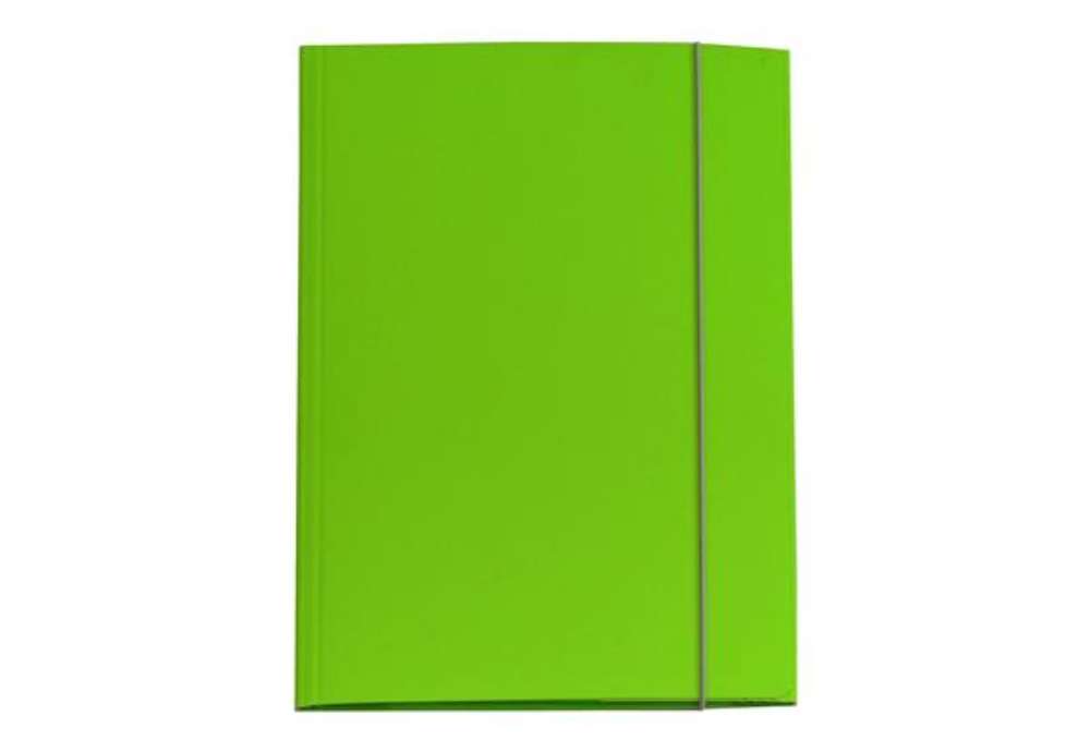 Immagine di Cartella 3 lembi con elastico Queen - A4 - dorso variabile - cartone plastificato - verde prato - St
