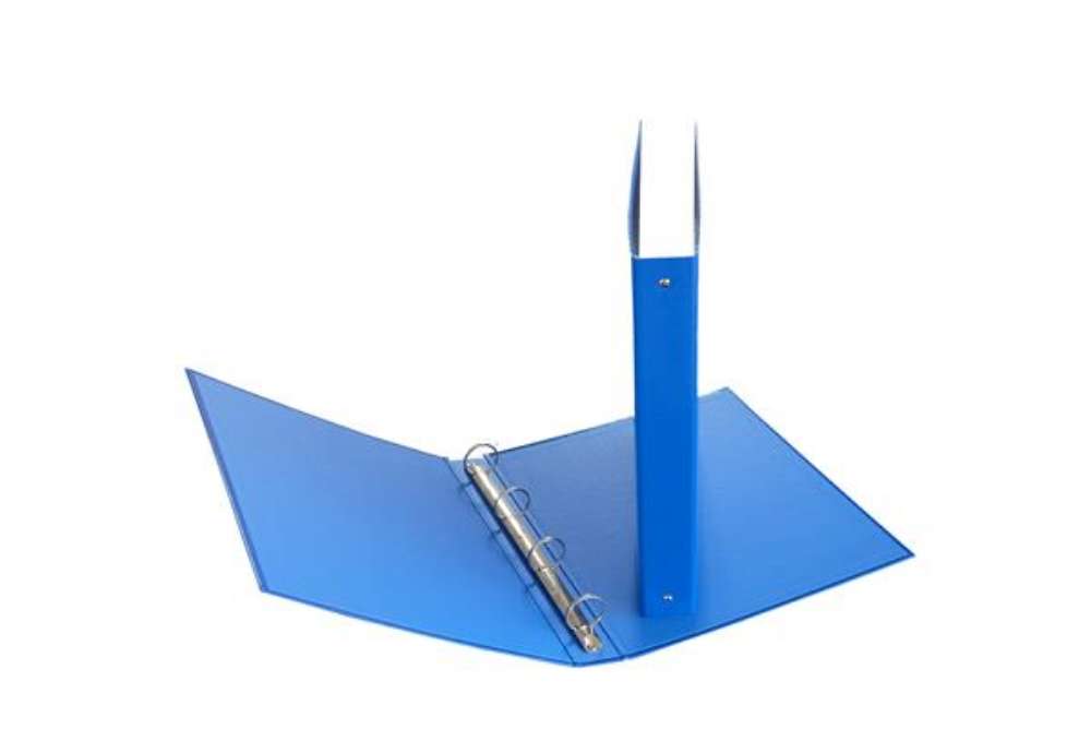 Immagine di Raccoglitore - 22 x 30 cm - 4 anelli tondi 30 mm - dorso 4 cm - azzurro - Starline