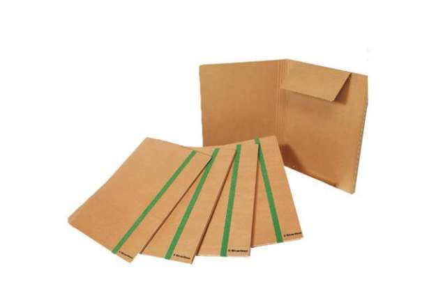 Immagine di Cartellina 3 lembi - con elastico piatto 20 mm - 25 x 35 cm - cartoncino FSC - avana - Starline