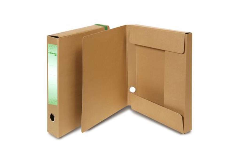 Immagine di Scatola progetto con elastico - cartone FSC - dorso 10 cm - 25x35 cm - avana - Starline
