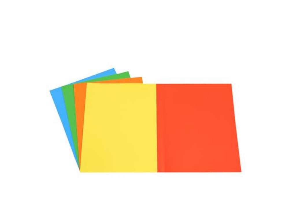 Immagine di Cartellina semplice - 200 gr - A4 - cartoncino bristol - 5 colori assortiti - Starline - conf. 50 pe