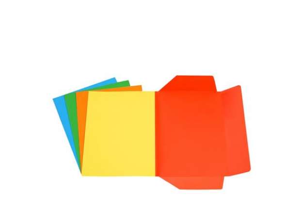 Immagine di Cartellina 3 lembi - 200 gr - 25 x 34,5 cm - cartoncino bristol - 5 colori assortiti - Starline - co